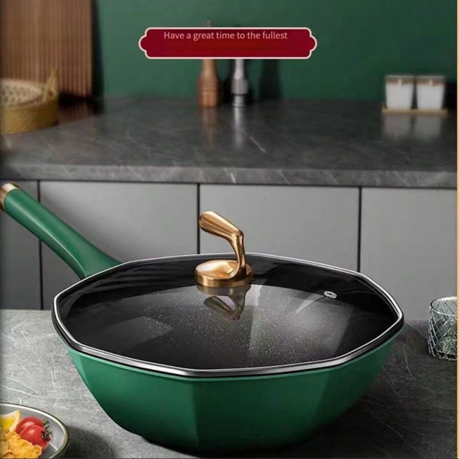 HighQuality MultiFunctional NonStick Wok Wok Domestic Star Anise Pan