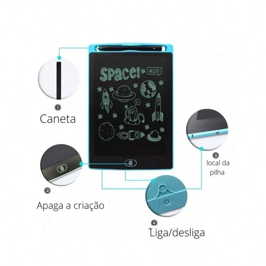 Magic Whiteboard Tablet For Children To Write, Draw, Paint Color 12