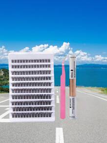 30/40/50D/60/80/100D/W02/J04/BX-23/YM/S07/YW/YUWEI 8-16mm D Curl Lash Extension Kit With Lash Bond And Seal Glue Clusters Eyelashes Makeup Tools DIY Lashes Extension Kit For Gluing Lasheslash Clusters Kit,Lashes,Eyelashes,Fake Lashes - Black - View 25