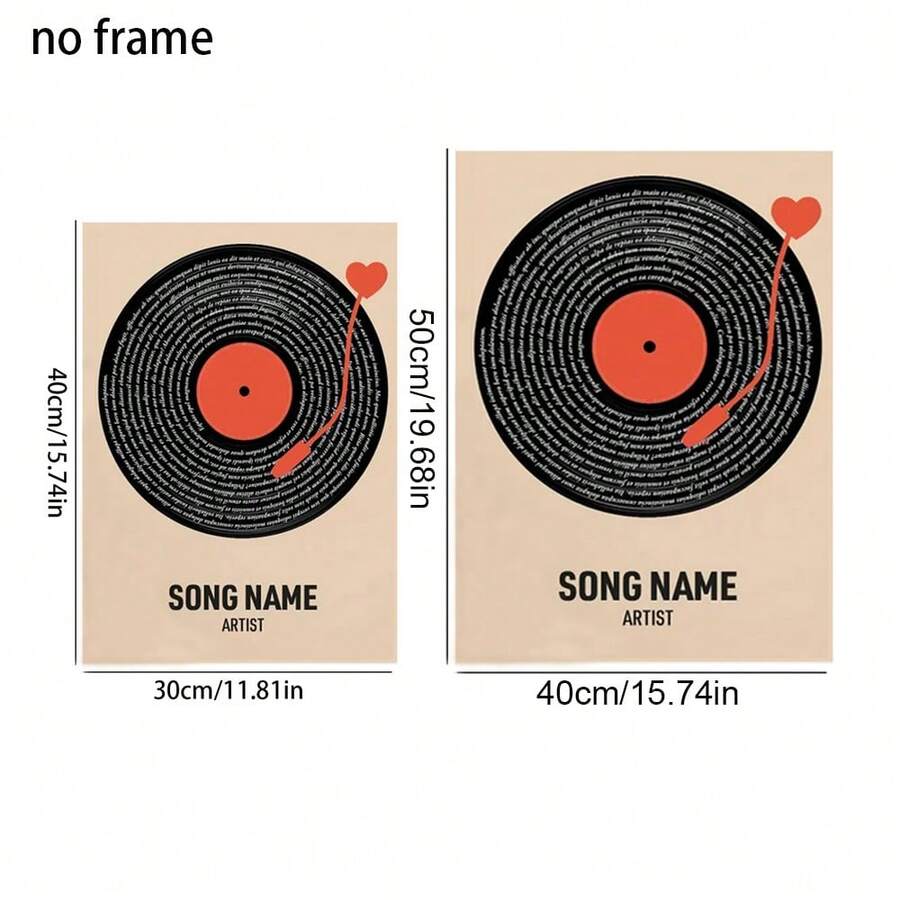 Custom Song Lyrics Print, Personalised Music Poster, Customizable Music