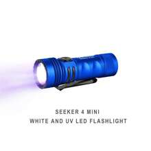 Seeker 4 Pro Rechargeable Flashlights, High Lumens Powerful Bright Flashlight 4600 Lumens With USB C Holster, Waterproof Flashlight - Seeker 4 mini 藍色 CW(5700K~6700K) - 查看 1