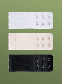 3 pièces Prolongateur de soutien-gorge élastique avec crochets, sangle de rallonge de soutien-gorge, fermoirs de lingerie pour femmes. Entretien corporel pour les voyages, le sport et l'extérieur.