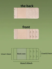 3 pièces Prolongateur de soutien-gorge élastique avec crochets, sangle de rallonge de soutien-gorge, fermoirs de lingerie pour femmes. Entretien corporel pour les voyages, le sport et l'extérieur.