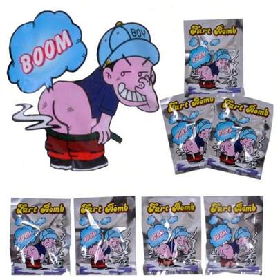 Intressant pruttbomb prankleksak prankfjässbomb, buspjäss, rökbomb, leksak