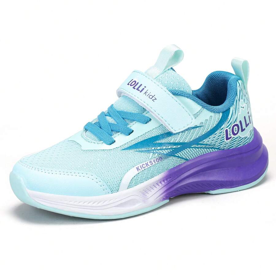 Children's Sports Shoes For Boys And Girls, Outdoor Sports Exercises, Walking, Breathable And Comfortable Running Shoes, Light Blue Sports Shoes - 淺藍色 - 查看 1