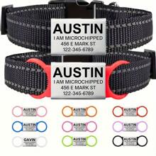 Customized Sliding Pet ID Tags, Personalized Dog Name Plates, Engraved Dog Nameplates, Universal Design Suitable For Most Pet Collar Styles - Black - View 4