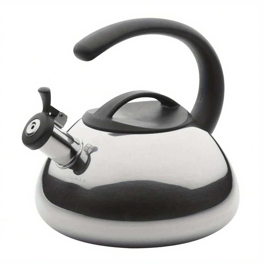 Stainless Steel Whistling Tea Kettle, 2.3 Quart, Silver SHEIN USA