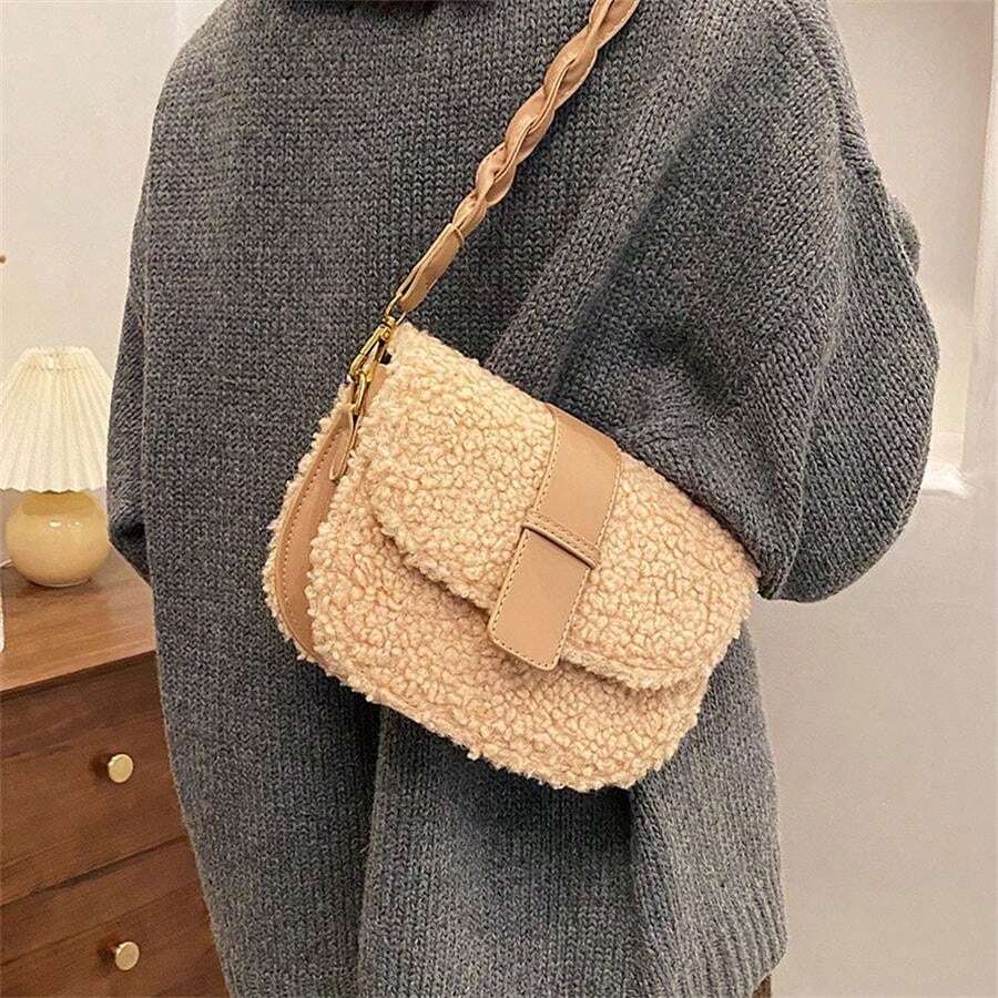 New Women's Crossbody Shoulder Bag Messenger Weave Strap Saddle Armpit