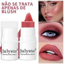 Lazy High Gloss Contour Sun Red Rouge Pearlescent Blush Cream Blush Stick Monochromatic Matte Blush - 03# - 查看 3