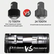 Socket Wrench SetAutomotive Repair And Home Machine Tool Set With 72-Pocket Reversible Ratchet, CR-V Socket And S2 Screwdriver Kit - 綠色 - 查看 3