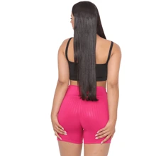 Kit 3 Shorts Women's 3D Leggings Suplex Leg Gym High Waist Butt Lift Black/Purple/Pink - Nhiều màu - Xem 3