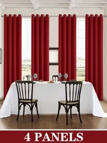 Panouri de perdele negre cu ochiuri, disponibile în opțiuni de 4/2/1 panouri, dimensiuni multiple, țesătură în 3 straturi de înaltă calitate, izolare termică și umbrire solară, potrivite pentru dormitor, sufragerie, sufragerie, bucătărie, dulap, culoare bej