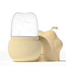 1 pieza Rodillo facial de hielo de silicona, rodillo facial de belleza de hielo, rodillo de hielo para cara, ojos y cuello, cuidado de la piel con rodillo de hielo, soporte de hielo para la cara, molde de silicona reutilizable para hielo facial - sin flores secas, spa, cuidado facial, regalo para chicas