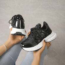 Zapatillas blancas casuales para mujer para uso diario - Negro - Ver 2