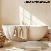 1 块水晶天鹅绒静音圆形复古地毯、卧室床边地毯、书房休息室地毯、防滑可洗地垫 - A款 - 查看 13