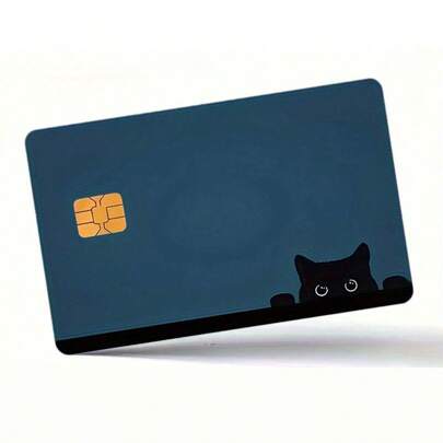 4张超薄贴纸，可爱猫咪卡片贴纸，装饰卡片贴纸，适用于信用卡、钥匙卡，超薄防水、防刮、防滑，也适用于借记卡，装饰卡片贴纸，返校季，返校用品