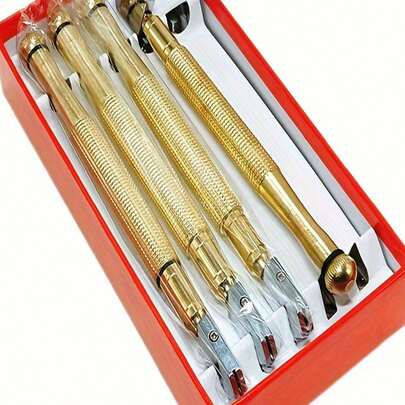 Taglierina multifunzionale in acciaio dorato con cristalli, per tagliare piastrelle e specchi manualmente, senza batterie richieste