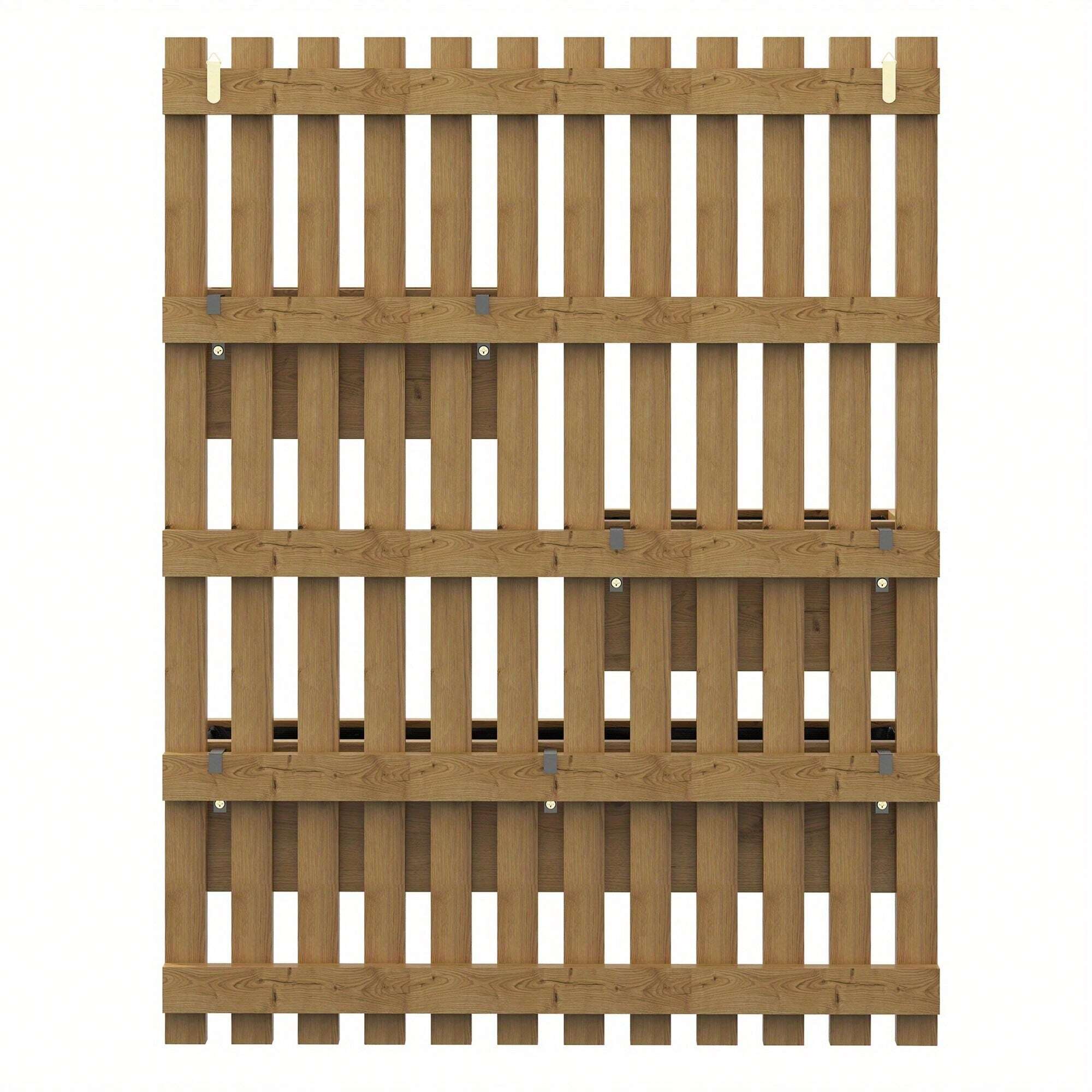 WallMounted Wooden Garden Planters With Trellis, Drainage Holes And 3