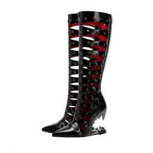 Novos Sandálias Romanas artesanais estilo Gladiador com design moderno de rebite vazado, confortáveis para caminhada, dança, com características incomuns de botas de salto alto