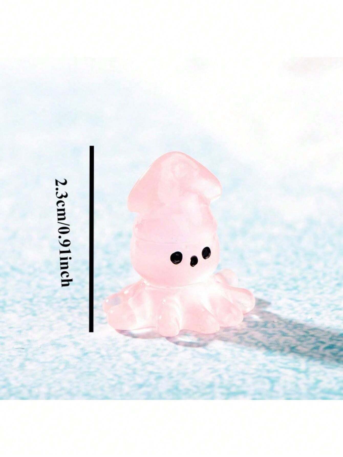 10/30pcs Luminous Mini Resin Colorful Fish Statues, Aquarium/Terrarium