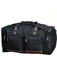 Extra Large 120L Holdall Travel Duffle Bag In Black Travel Storage Bag Travel Outfit Airport Travel Stuff Clothes Luggage Bag Christmas Gift Ideas Women Girls Xmas Gifts For Mum Birthday Gift Mom Friend Thanksgiving Day Thank You Gifts - Black - View 3