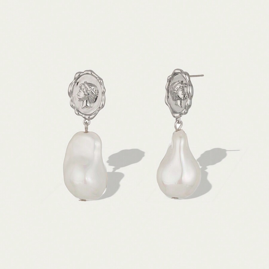NBOOLEN Nboolen 1 Pair Fashion Women Glass Pearl Ear Stud HighQuality