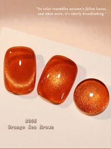 10ml 琥珀色凝胶指甲油红咖啡棕色粉色指甲秋冬指甲油美甲店猫眼凝胶半永久性清漆凝胶可浸泡 UV 凝胶适用于家庭美甲 - 彩色 - 查看 16