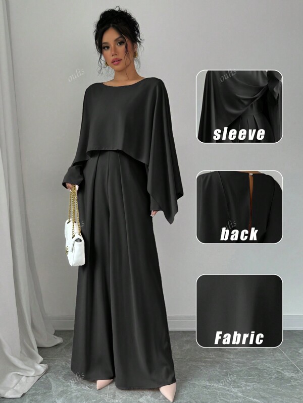 Elegante jumpsuit voor dames, zwart, bestseller