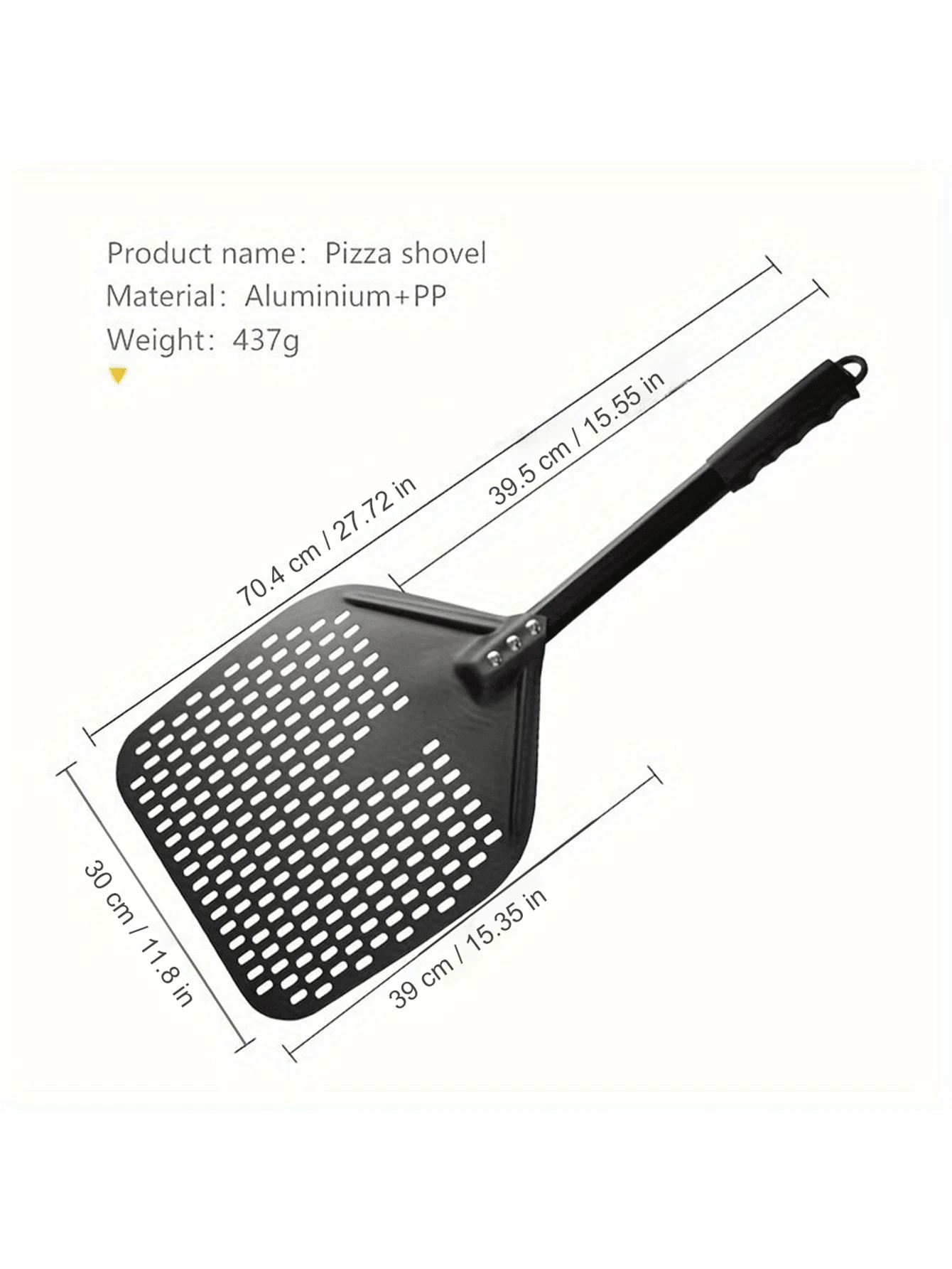 Pala Per Pizza In Acciaio Inox Da 30,5 Cm Con Manico Lungo Pieghevole – Perforata, Leggera E Pratica