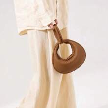 Bolso mediano en forma de luna, Serie Luna de Pino, bolso de diseño de nicho en forma de media luna, bolso de mano para ir al trabajo, bolso de hombro, bolso de debajo del brazo