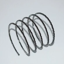 1 chiếc vòng tay xích dành cho nữ, thích hợp để đeo hàng ngày - 5 row Gun Black - Xem 4