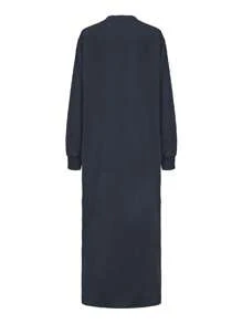 Men's Long Sleeve Muslim  Saudi Arabia Thobe Abaya Kaftan Robe Islamic Dubai - Black - View 11