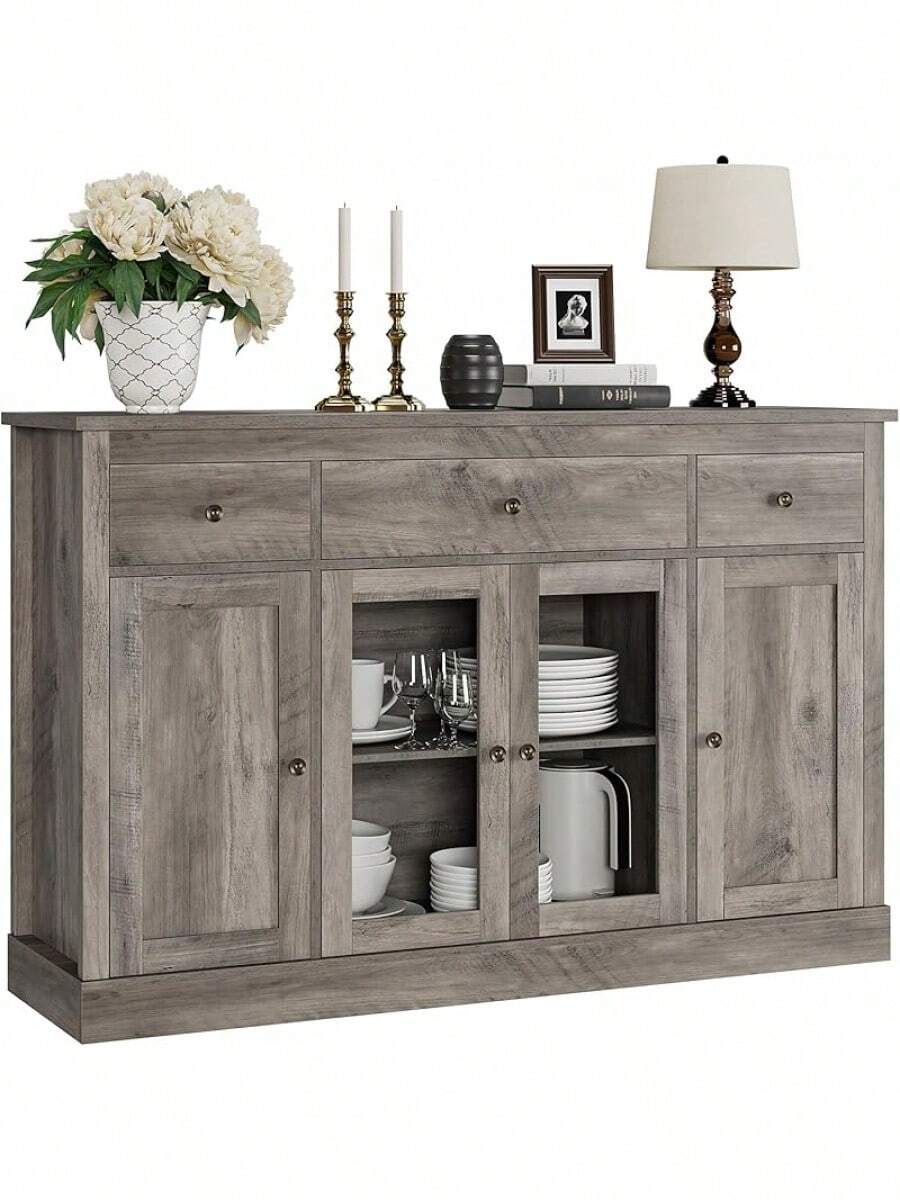 HOSTACK Sideboard Buffet With Storage, 55" Large Kitchen Buffet