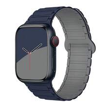 Dây đeo đồng hồ từ tính silicon hai tông màu tương thích với Apple Watch 38mm/40mm/41mm/42mm/44mm/45mm/46mm, Vòng đeo tay mềm chống khóa tương thích với Apple Watch Series 1-10/SE - Nhiều màu - Xem 9