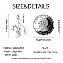 镀银粉色耳机吊饰，配爱心锆石珠和蓝色耳机吊饰 DIY 珠宝，适合女性 DIY 手链吊坠珠宝，适合音乐学生 - 彩色 - 查看 5