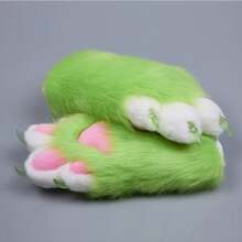 A Pair Of Adorable Plush Animal Paws With Furry Material And Claw Tips. Thick, Warm, And Cold-Resistant, Perfect For Halloween And Christmas Cosplay And Themed Parties. - Hand Washable - 粉色 - 查看 6