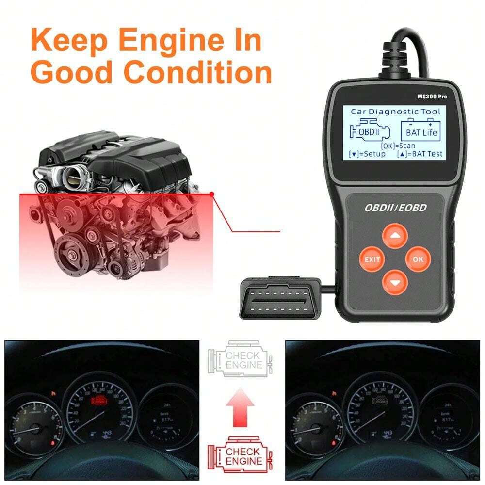 Car Diagnostic Tool Live Data Code Reader MultiLanguage Battery Tester