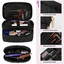 Túi đựng đồ trang điểm cho nữ Túi đựng mỹ phẩm xách tay Túi đựng đồ vệ sinh cá nhân lớn Túi đựng đồ trang điểm hai lớp Túi đựng đồ trang điểm chống nước cho bé gái - Nhiều màu - Xem 8