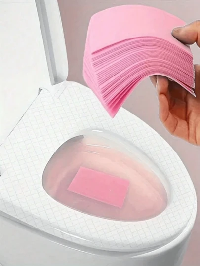 50/100片装厕所和地板清洁片，去除尿渍，除臭，家用浴室清洁剂浴室装饰秋季装饰