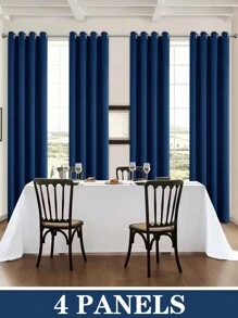 Panouri de perdele negre cu ochiuri, disponibile în opțiuni de 4/2/1 panouri, dimensiuni multiple, țesătură în 3 straturi de înaltă calitate, izolare termică și umbrire solară, potrivite pentru dormitor, sufragerie, sufragerie, bucătărie, dulap, culoare bej