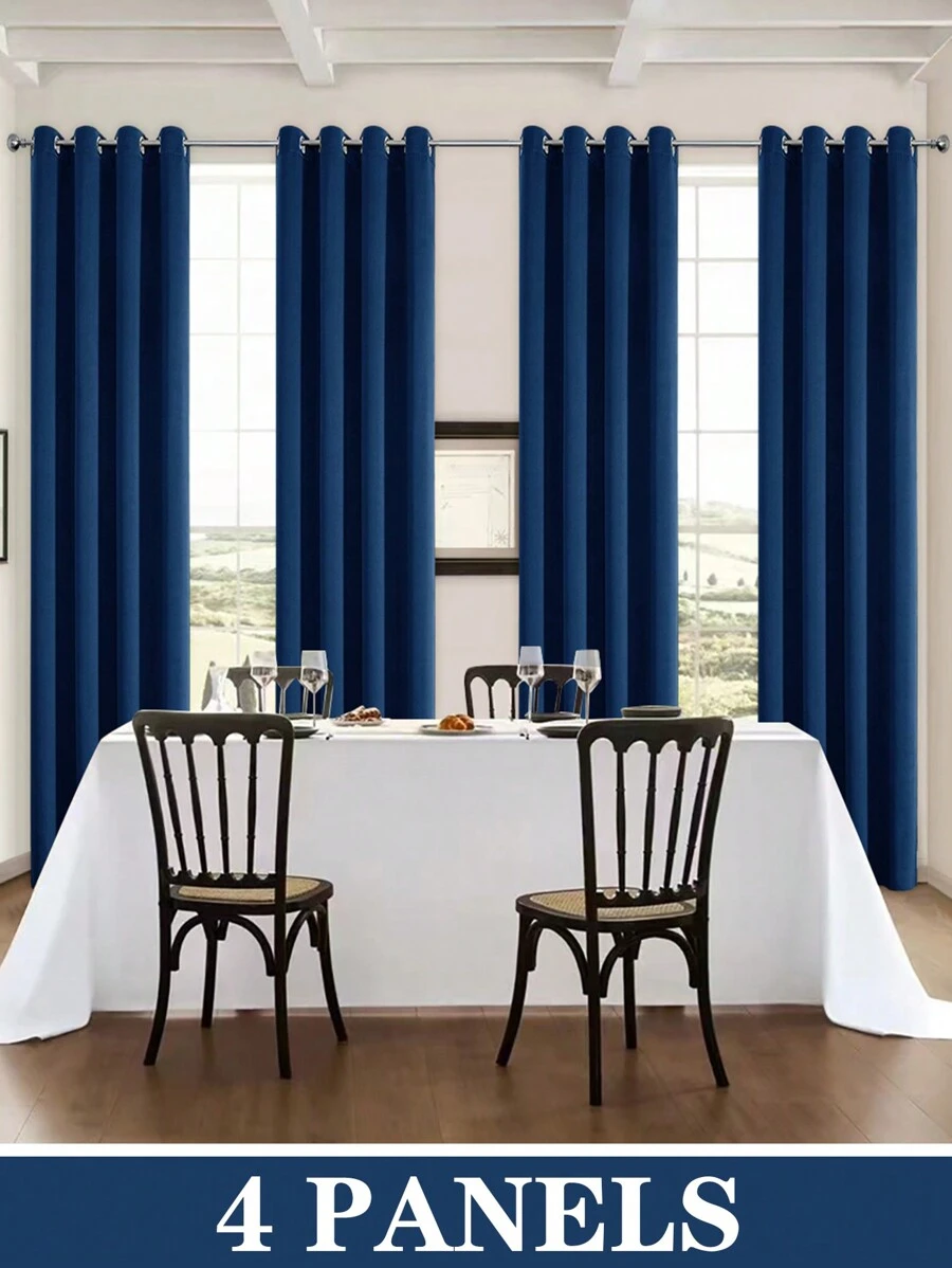 Panouri de perdele negre cu ochiuri, disponibile în opțiuni de 4/2/1 panouri, dimensiuni multiple, țesătură în 3 straturi de înaltă calitate, izolare termică și umbrire solară, potrivite pentru dormitor, sufragerie, sufragerie, bucătărie, dulap, culoare bej