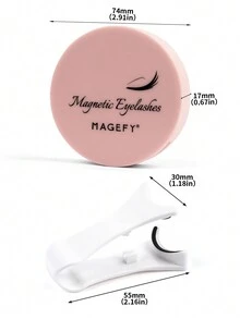 1 Pair Magnetic False Eyelashes Kit With Mirror & Applicator Glue-Free Eyelashes 3D Natural Manga Eyelashes Cat Eye Fluffy Faux Mink Eye Lashes With Tweezers Makeup Tool For Beauty Travel,Reusable Magnetic Eyelashes No Glue Needed 3D Natural Magnetic False Eyelashes Portable Cosmetic Tool,Magnetic Eyelash Set - Natural Looking, Magnetic Adhesion, No Glue Or Eyeliner Needed, Lightweight & Reusable, Comes With Tweezers For Easy Application - 黑色 - 查看 5
