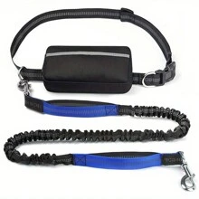 1pc Reflective Waist Pack With Retractable Dog Leash, 44-63inch Elastic Traction Rope, Outdoor Sports Running Pet Leash, Explosion-Proof Thickened Handle, Multiple Colors Available