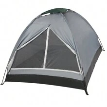 Barraca De Camping 3 Pessoas Impermeável C/ Bolsa - Cinza Claro - Visão 4