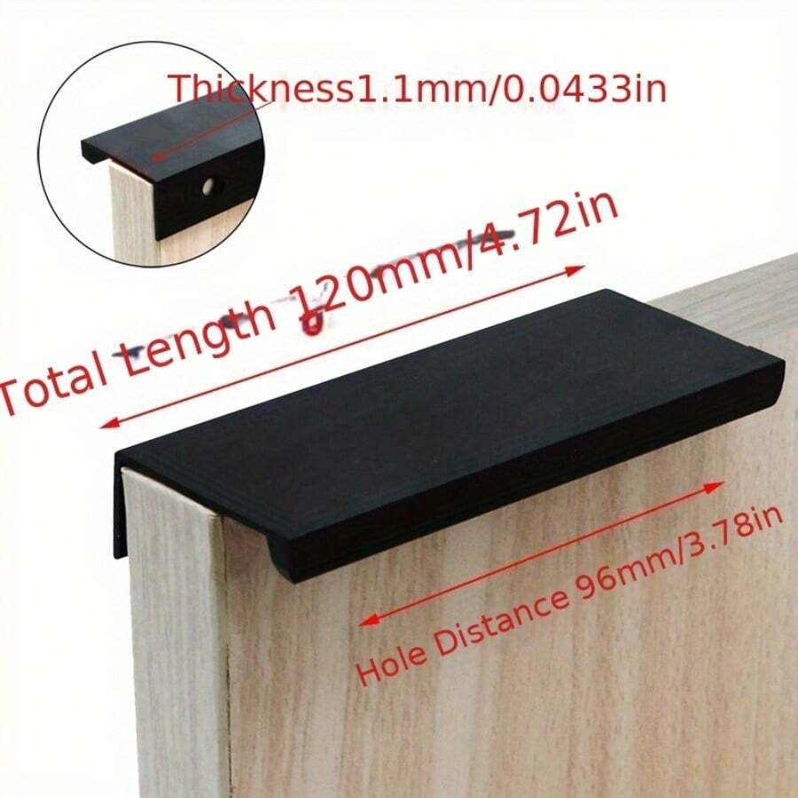 4 Packs Stainless Steel Concealed Handles, Modern Kitchen