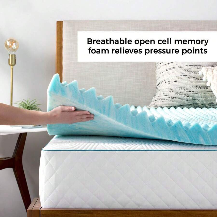 2 And 3 Inch Gel Convolution Memory Foam Mattress Topper Twin Queen