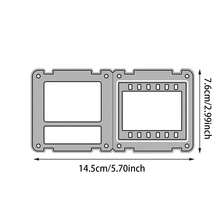 1 Khuôn cắt kim loại nhãn mác dùng để trang trí thiệp chúc mừng, kẹp sách DIY, thiệp ảnh - Bạc - Xem 9