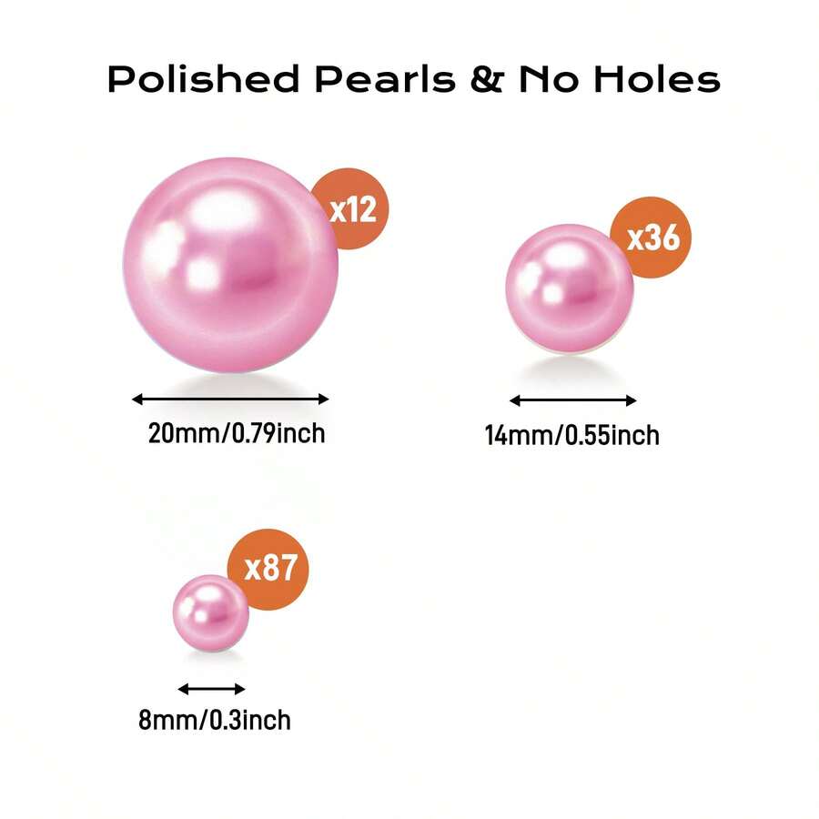 135pcs Vase Filler Artificial Pearls For Center Decor, Decorative Vase