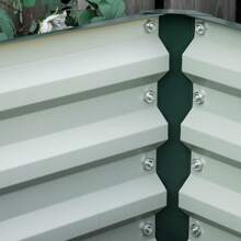 Outsunny Set Of 2 Raised Garden Bed, Outdoor Planter Box With Galvanised Steel Frame For Growing Vegetables, Flowers And Herbs, 60 X 60 X 30.5 Cm