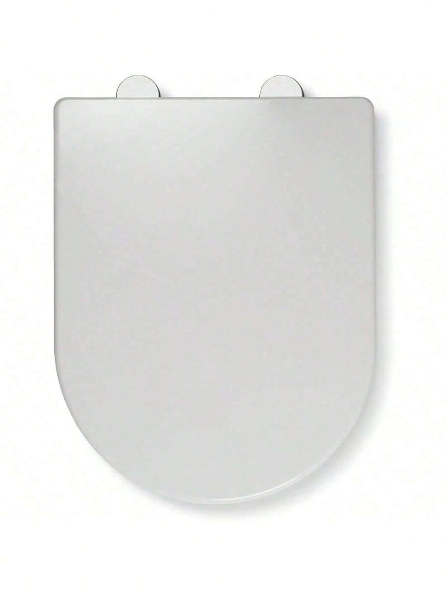 D Shaped Soft Close Toilet Seat With AntiBacterial Surface, Adjustable